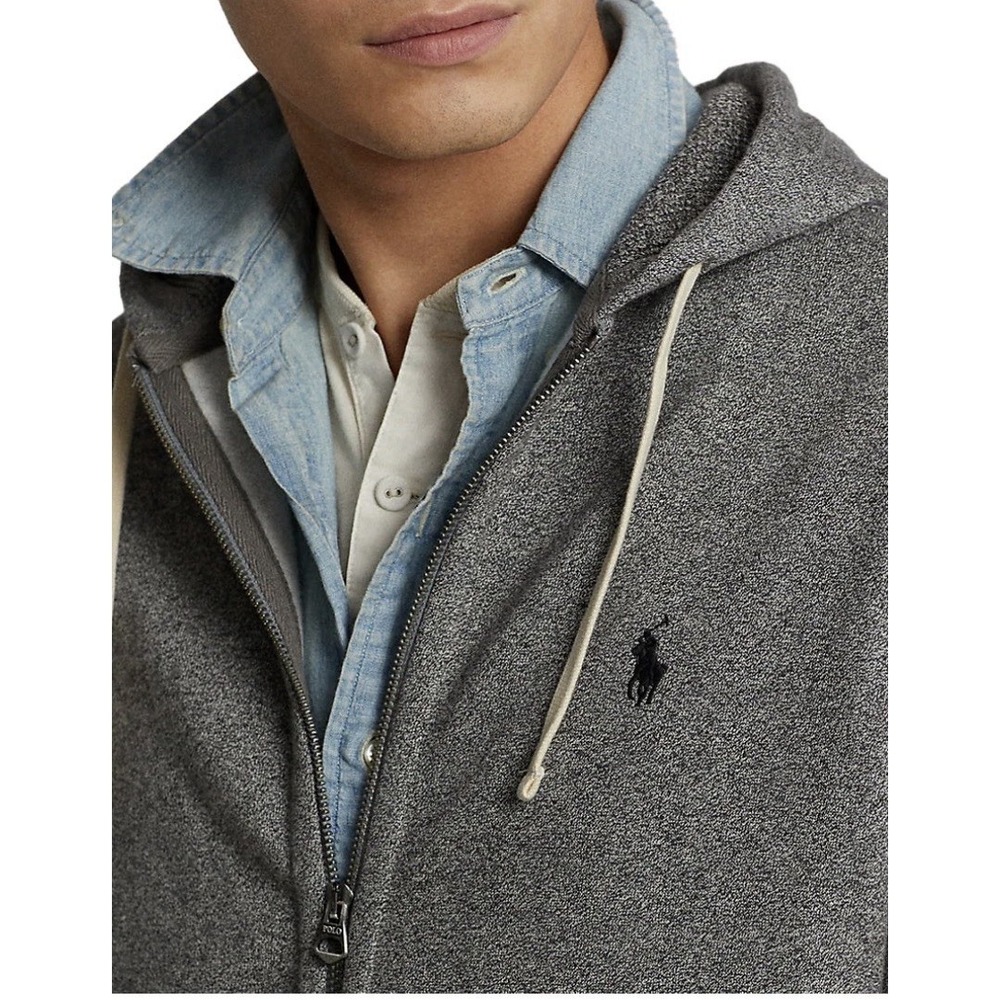 POLO Ralph Lauren Core Replen XXL Full Zip Hoodie Mens Alaskan Heather NWT - Picture 2 of 8